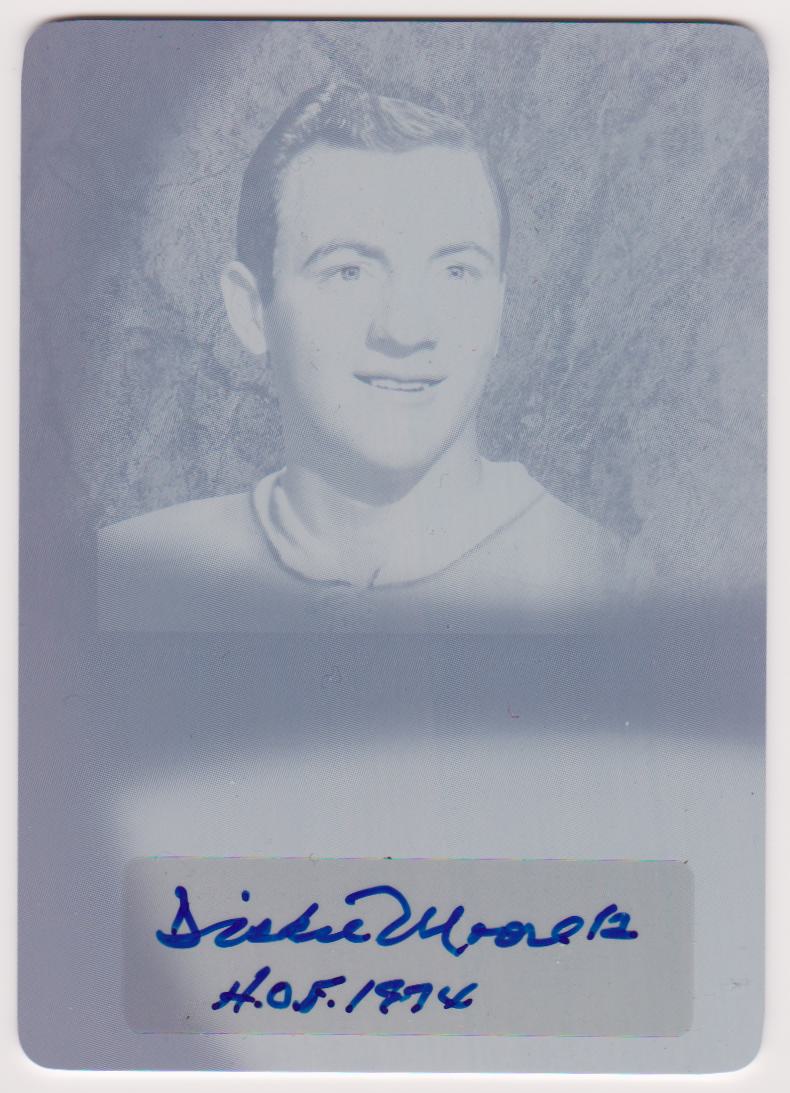 (image for) 2015-16 Leaf Ultimate Signatures Printing Plates Cyan #USDM1 Dickie Moore 1/1 - AUTO