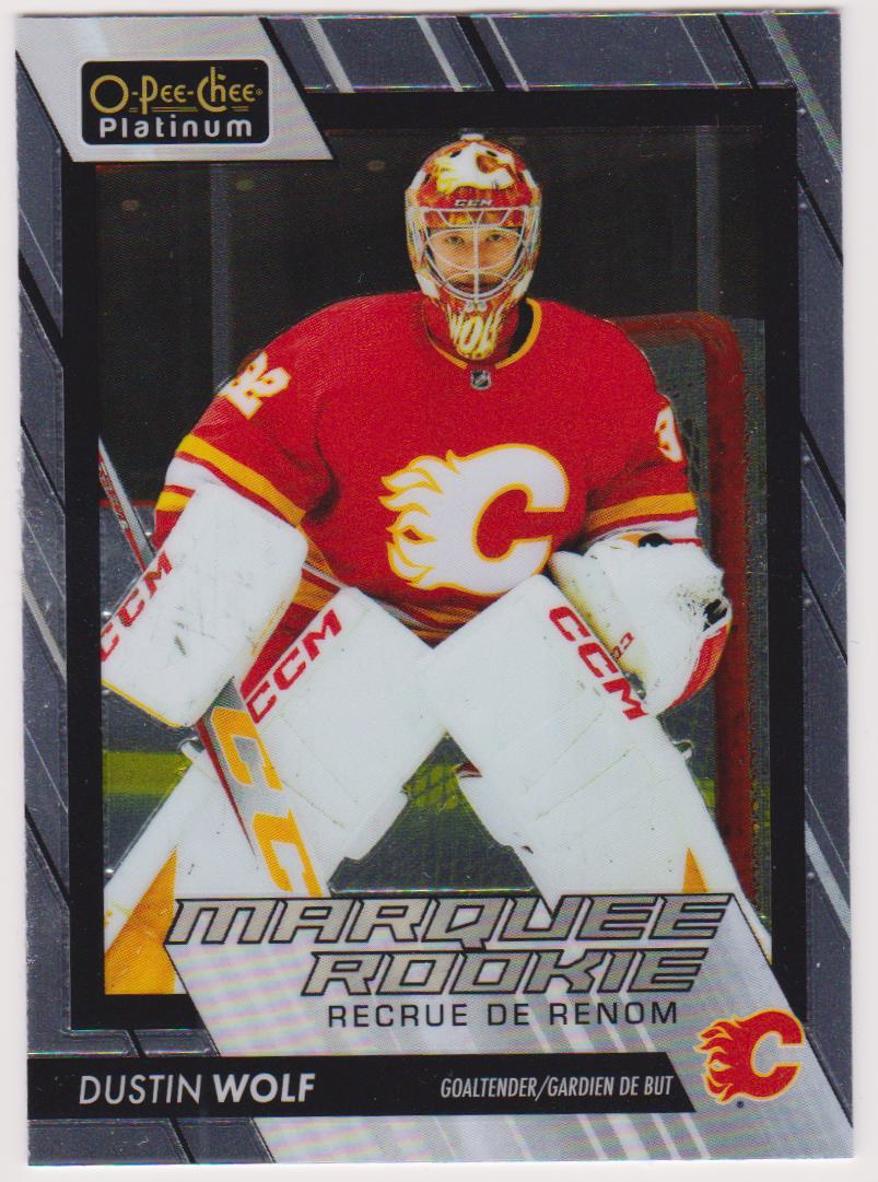 2023-24 O-Pee-Chee Platinum #240 Dustin Wolf RC (image for) 2023-24 O-Pee-Chee Platinum #240 Dustin Wolf RC
