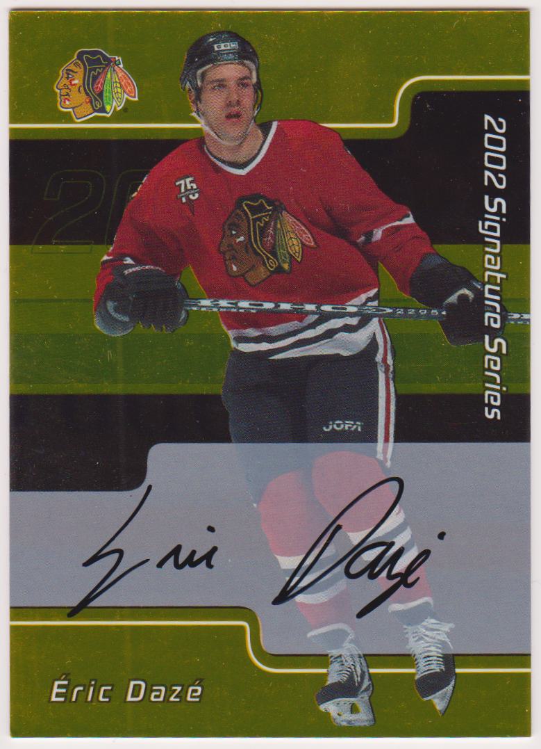 2001-02 BAP Signature Series Autographs Gold #68 Eric Daze (image for) 2001-02 BAP Signature Series Autographs Gold #68 Eric Daze