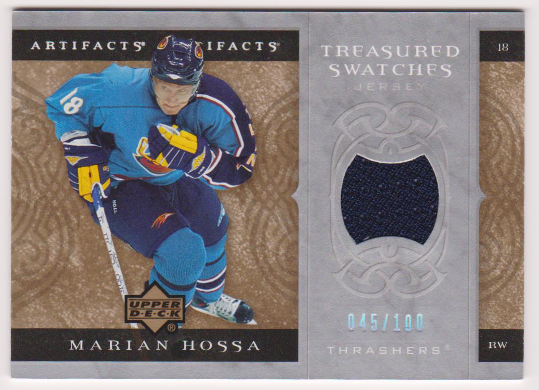 (image for) 2007-08 Artifacts Treasured Swatches Silver #TSMH Marian Hossa 045/100 - Jerseys