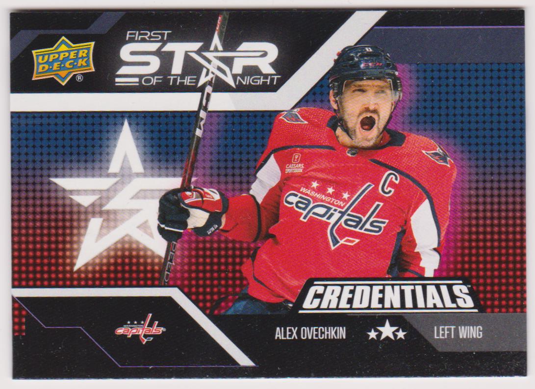 (image for) 2022-23 Upper Deck Credentials 1st Star of the Night #1S9 Alex Ovechkin