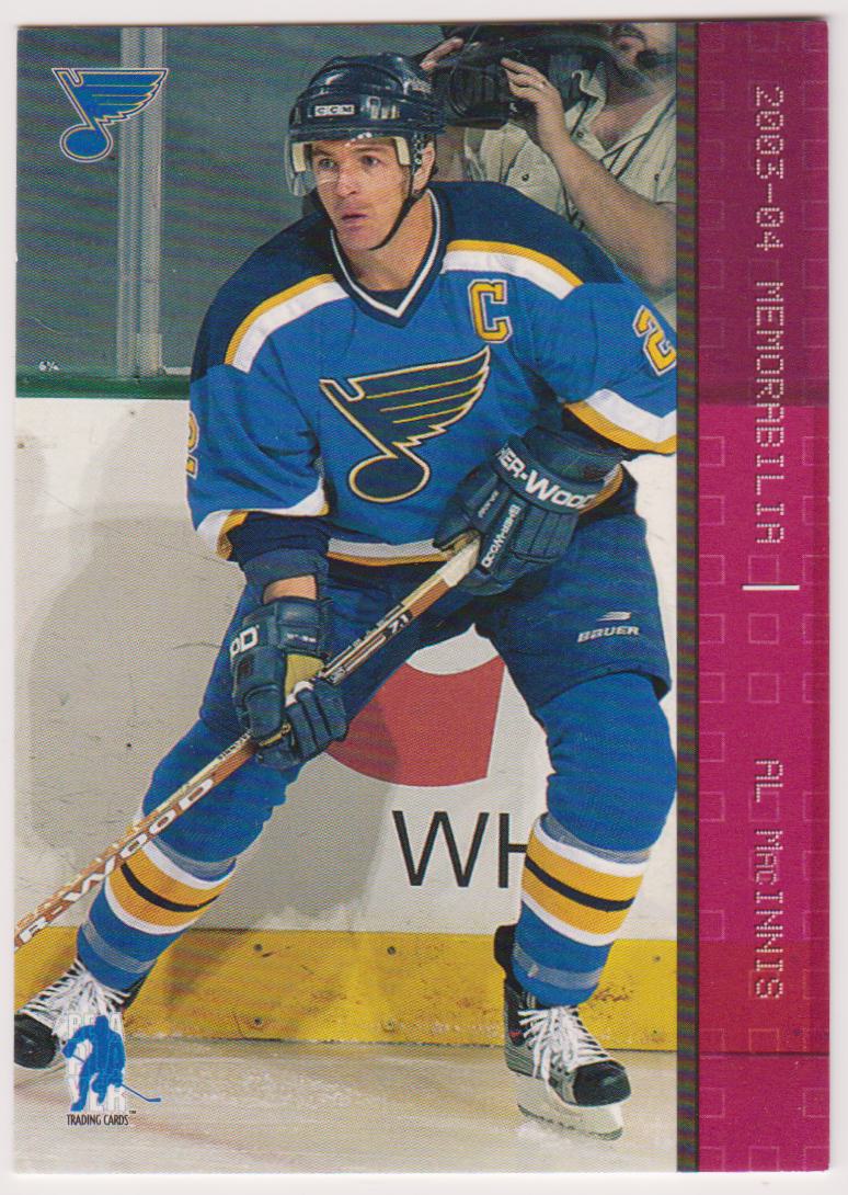 2003-04 BAP Memorabilia Ruby #1 Al MacInnis 124/200 (image for) 2003-04 BAP Memorabilia Ruby #1 Al MacInnis 124/200