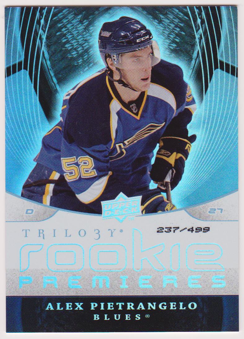 (image for) 2008-09 Upper Deck Trilogy #164 Alex Pietrangelo RC 237/499