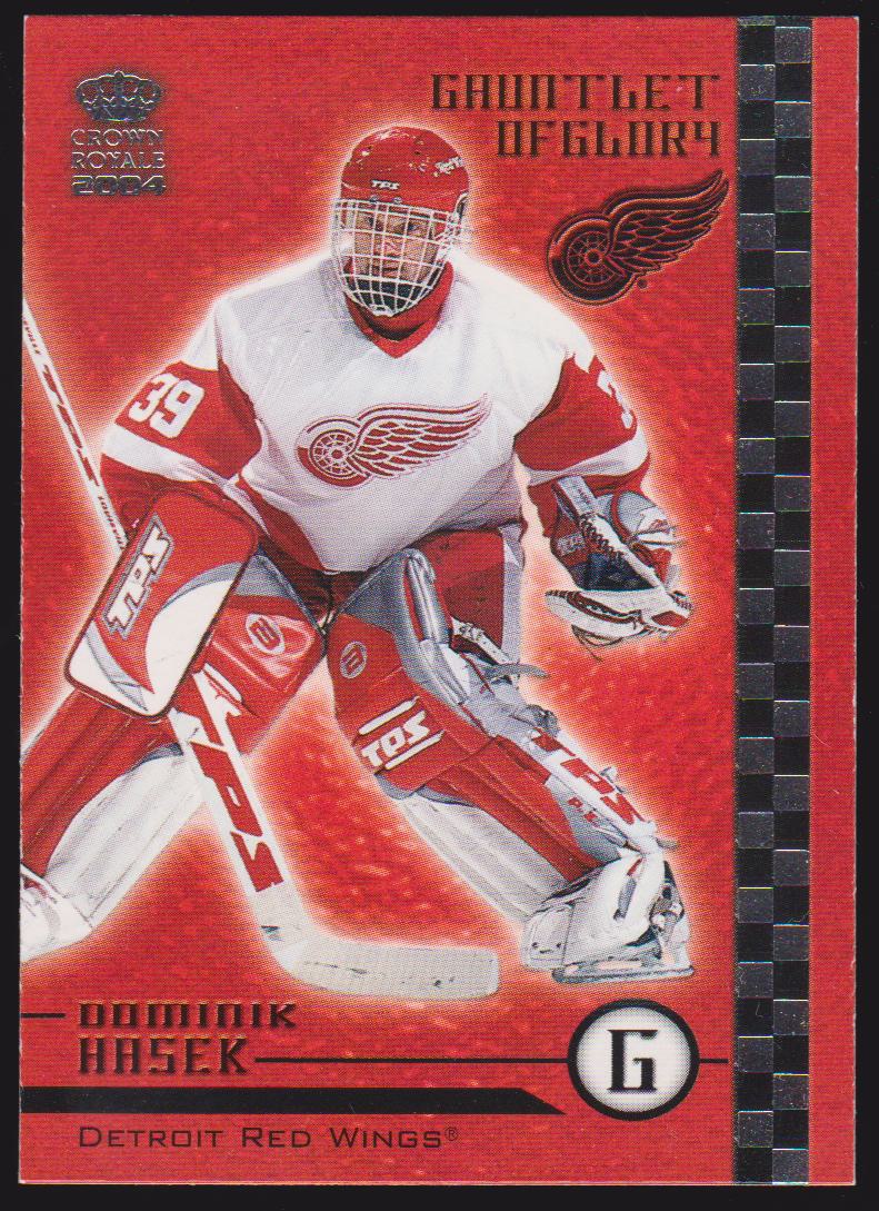 2003-04 Crown Royale Gauntlet of Glory #9 Dominik Hasek (image for) 2003-04 Crown Royale Gauntlet of Glory #9 Dominik Hasek
