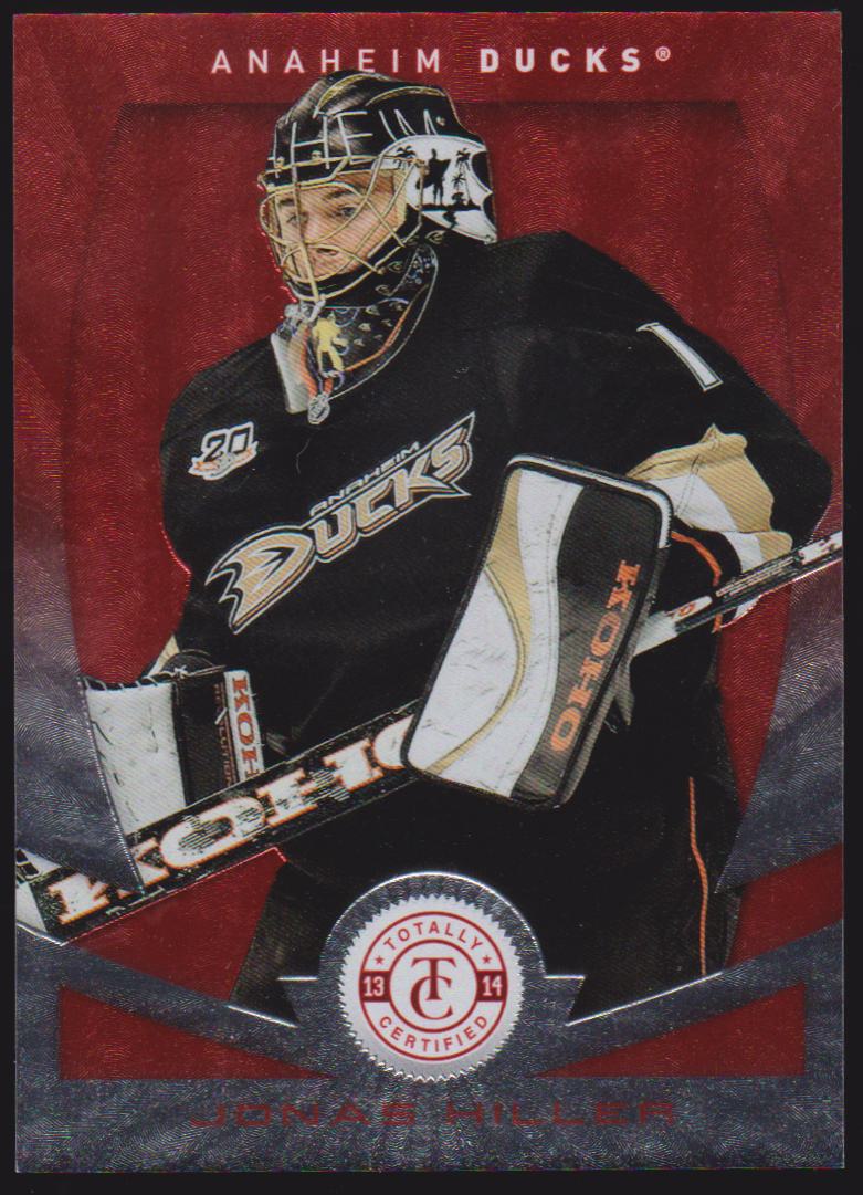 2013-14 Totally Certified Platinum Red #129 Jonas Hiller (image for) 2013-14 Totally Certified Platinum Red #129 Jonas Hiller