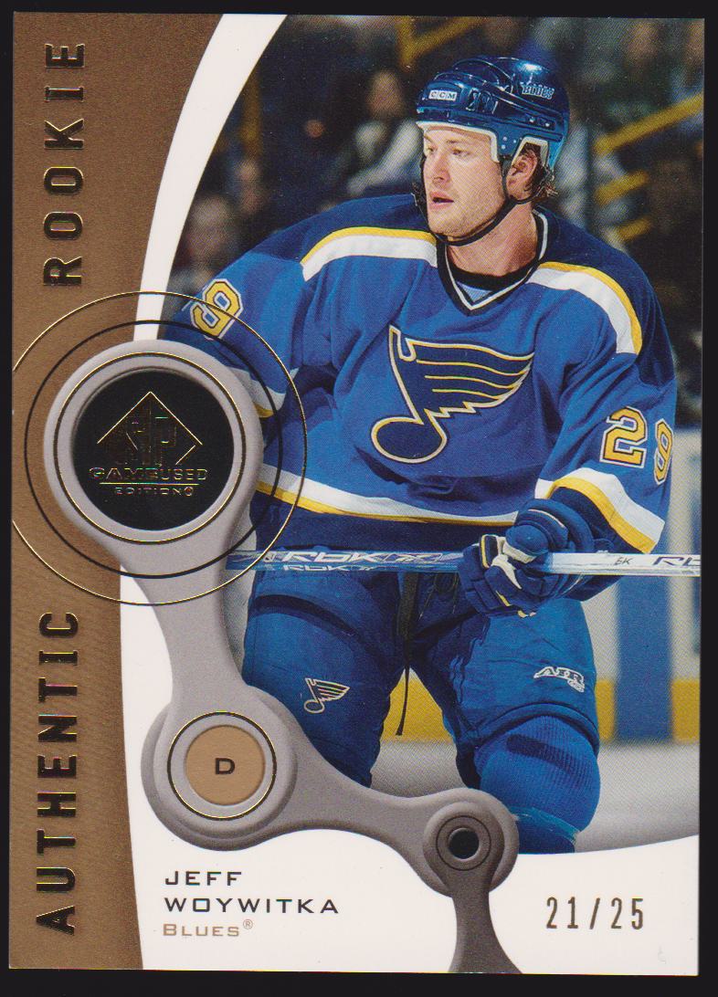 2005-06 SP Game Used Gold #151 Jeff Woywitka 21/25 RC (image for) 2005-06 SP Game Used Gold #151 Jeff Woywitka 21/25 RC