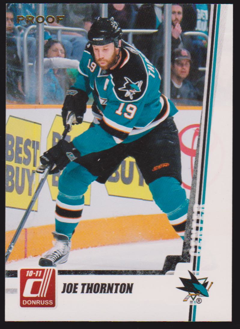 (image for) 2010-11 Donruss Press Proofs #80 Joe Thornton 040/100