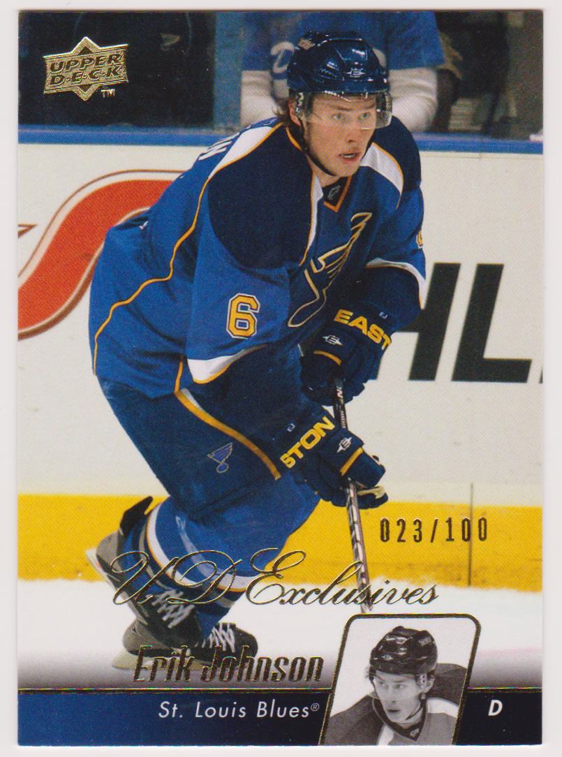 2010-11 Upper Deck Exclusives #31 Erik Johnson 23/100 (image for) 2010-11 Upper Deck Exclusives #31 Erik Johnson 23/100