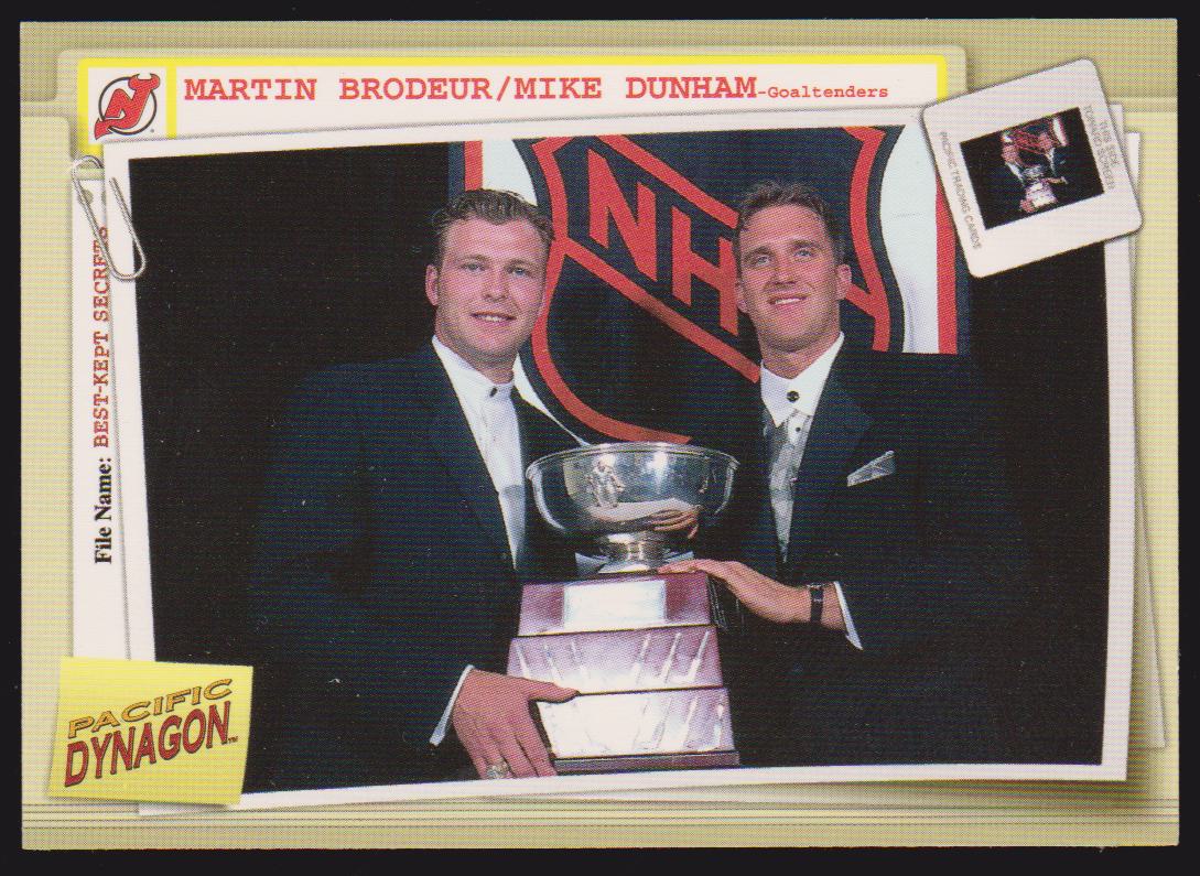 (image for) 1997-98 Pacific Dynagon Best Kept Secrets #106 Martin Brodeur/Mike Dunham