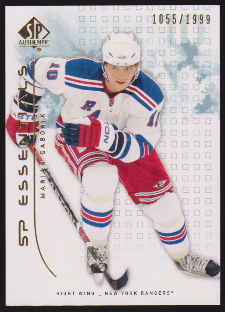 2009-10 SP Authentic #126 Marian Gaborik - SP Essentials (ESS) - 1055/1999 (image for) 2009-10 SP Authentic #126 Marian Gaborik - SP Essentials (ESS) - 1055/1999