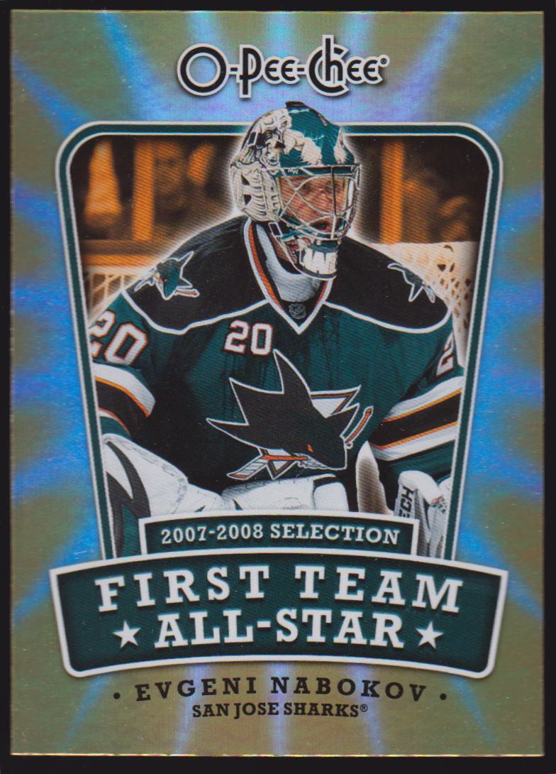 (image for) 2008-09 O-Pee-Chee First Team All-Stars #1STEN Evgeni Nabokov