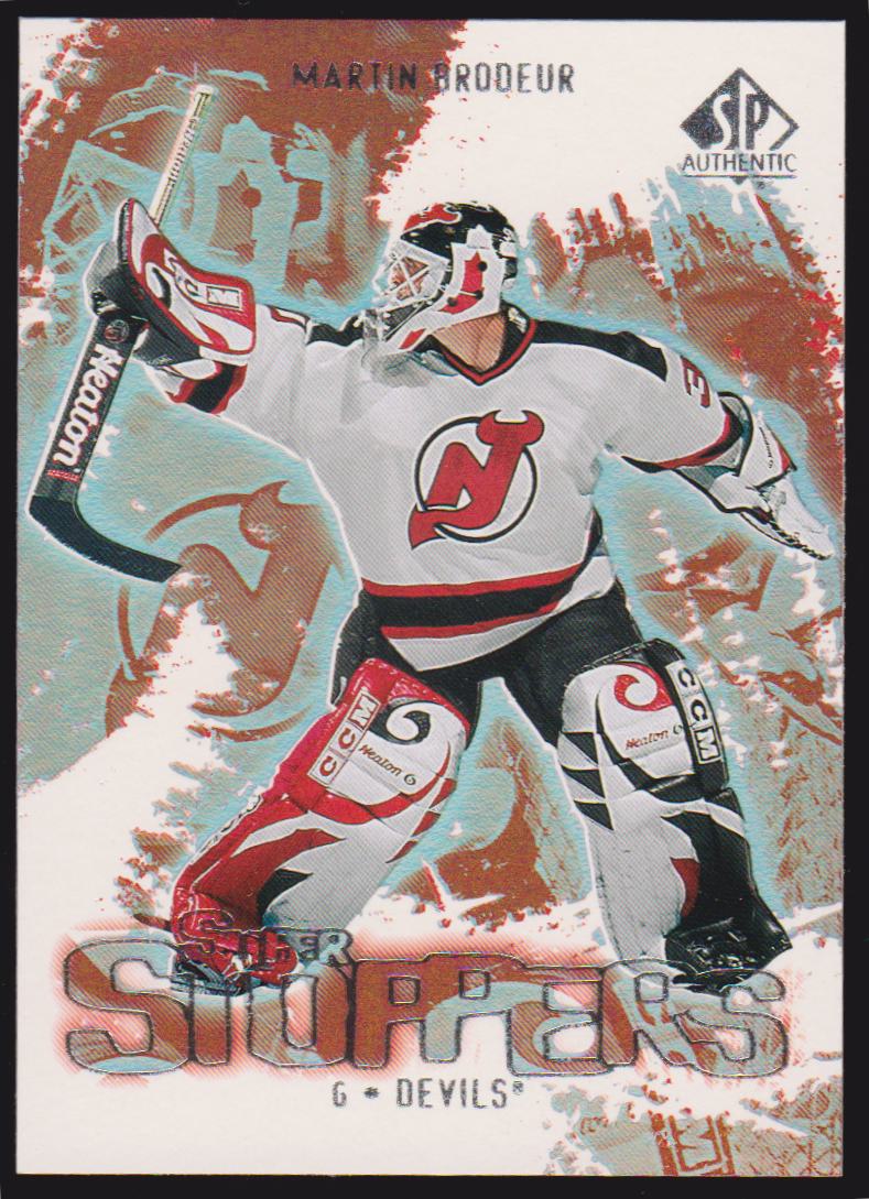 2000-01 SP Authentic Super Stoppers #SS4 Martin Brodeur (image for) 2000-01 SP Authentic Super Stoppers #SS4 Martin Brodeur