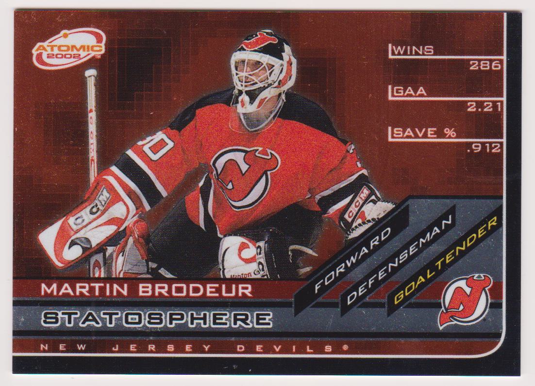(image for) 2001-02 Atomic Statosphere #4 Martin Brodeur