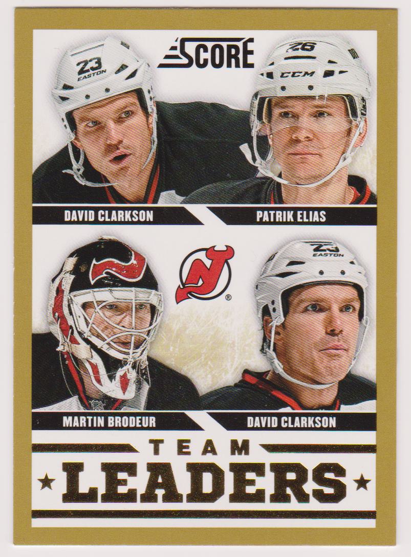 (image for) 2013-14 Score Gold #567 David Clarkson/Patrik Elias/David Clarkson/Martin Brodeur - Team Leaders