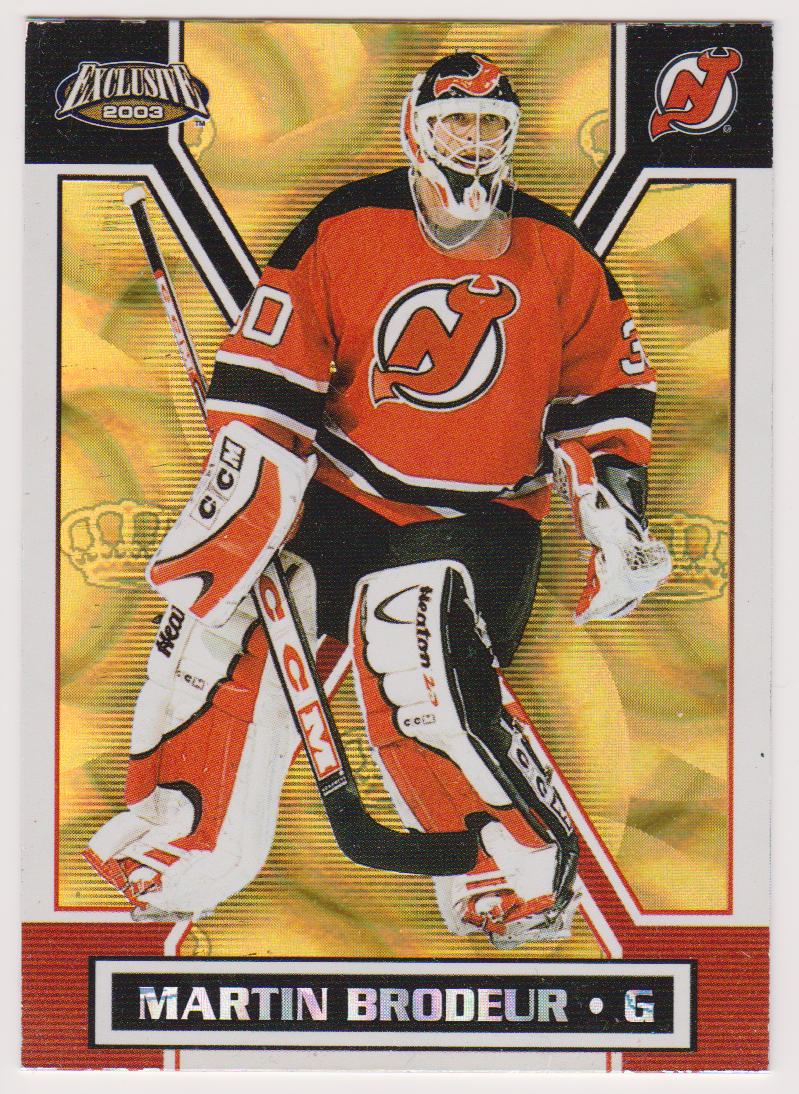 2002-03 Pacific Exclusive Gold #102 Martin Brodeur (image for) 2002-03 Pacific Exclusive Gold #102 Martin Brodeur
