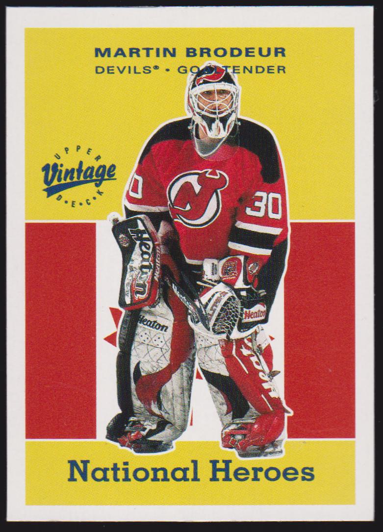 (image for) 2000-01 Upper Deck Vintage National Heroes #NH14 Martin Brodeur