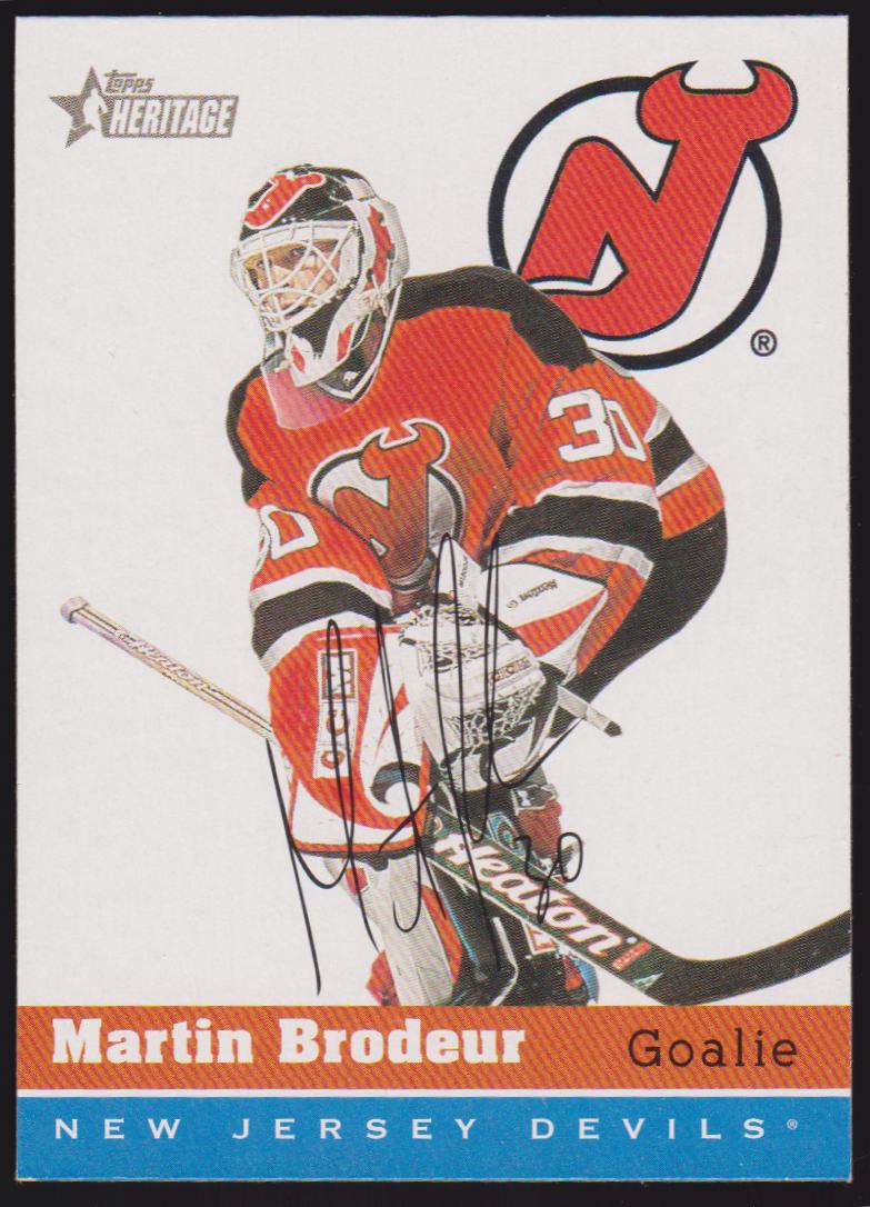 2000-01 Topps Heritage #2 Martin Brodeur (image for) 2000-01 Topps Heritage #2 Martin Brodeur