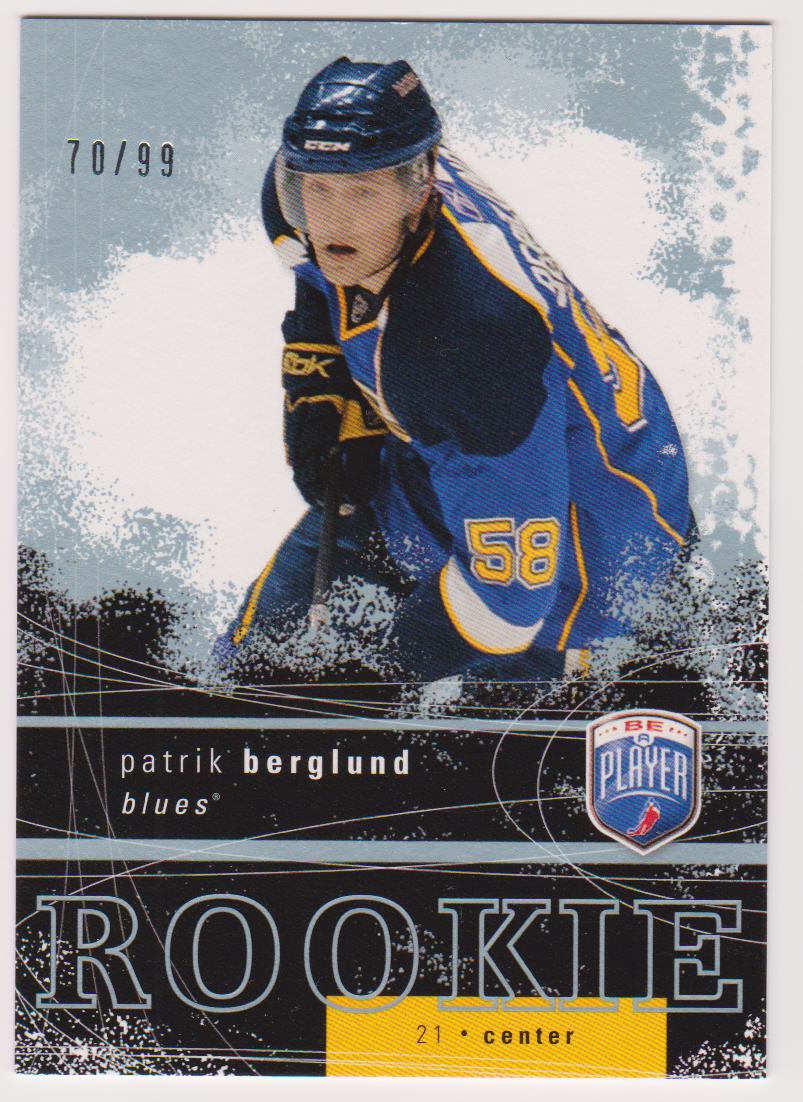2007-08 Be A Player #328 Patrik Berglund 70/99 XRC (image for) 2007-08 Be A Player #328 Patrik Berglund 70/99 XRC