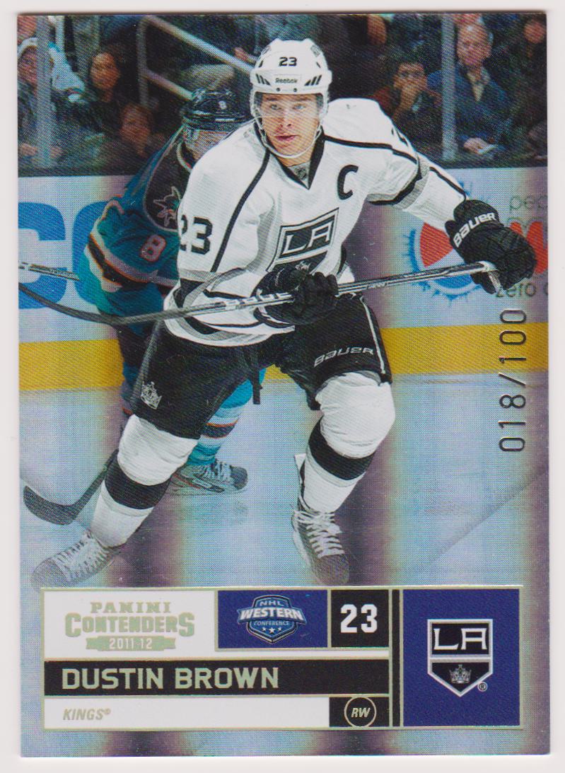 2011-12 Panini Contenders Gold #23 Dustin Brown 018/100 (image for) 2011-12 Panini Contenders Gold #23 Dustin Brown 018/100