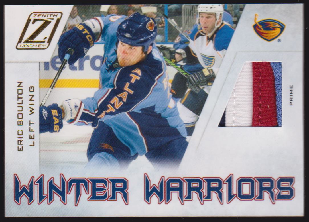 (image for) 2010-11 Zenith Winter Warriors Materials Prime #EB Eric Boulton - Jerseys - 18/50