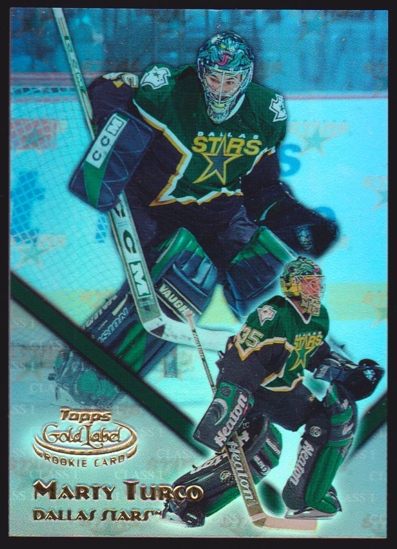 2000-01 Topps Gold Label Class 1 #105 Marty Turco RC 331/999 (image for) 2000-01 Topps Gold Label Class 1 #105 Marty Turco RC 331/999