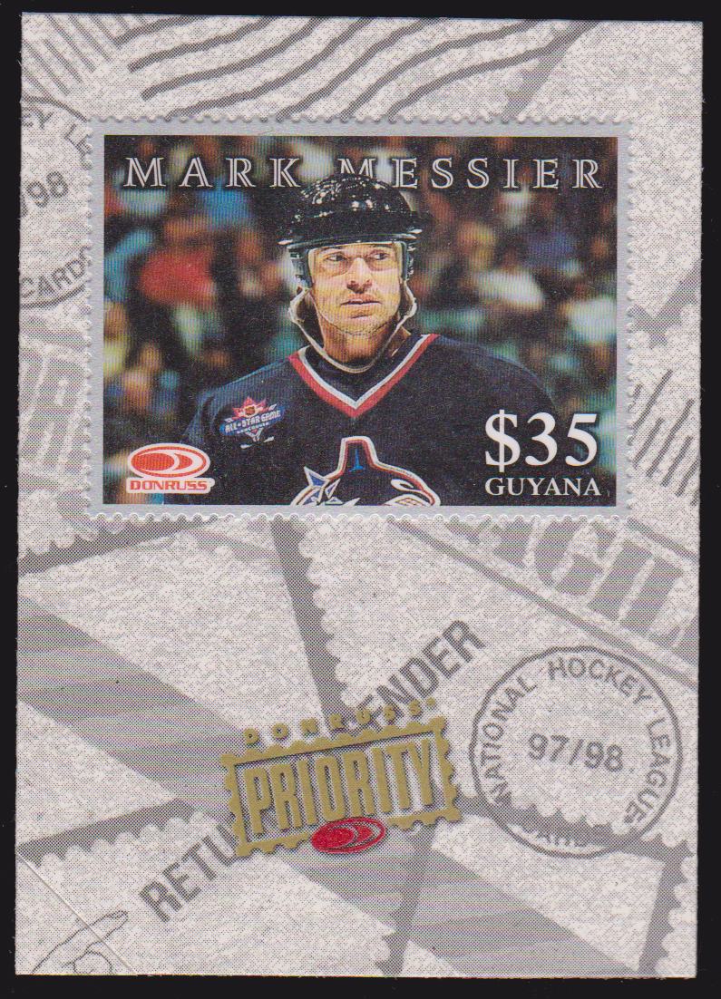 1997-98 Donruss Priority Stamps Silver #6 Mark Messier (image for) 1997-98 Donruss Priority Stamps Silver #6 Mark Messier