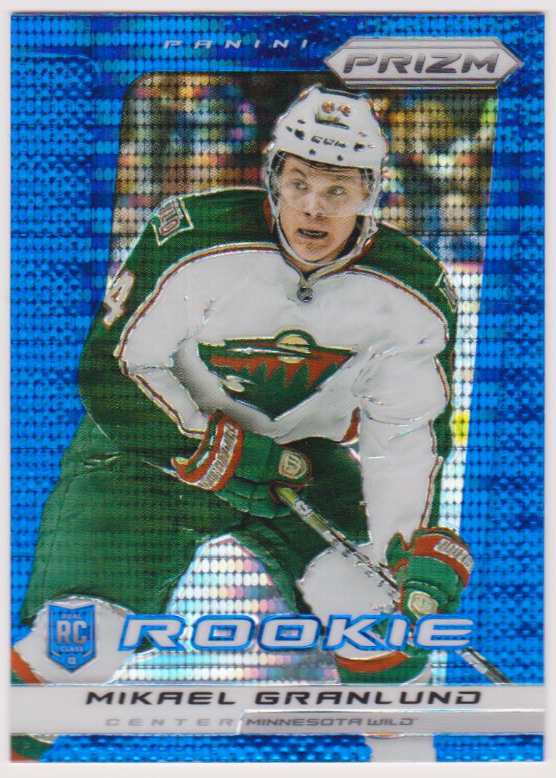 2013-14 Panini Prizm Prizms Blue Pulsar #250 Mikael Granlund - RC Year (image for) 2013-14 Panini Prizm Prizms Blue Pulsar #250 Mikael Granlund - RC Year