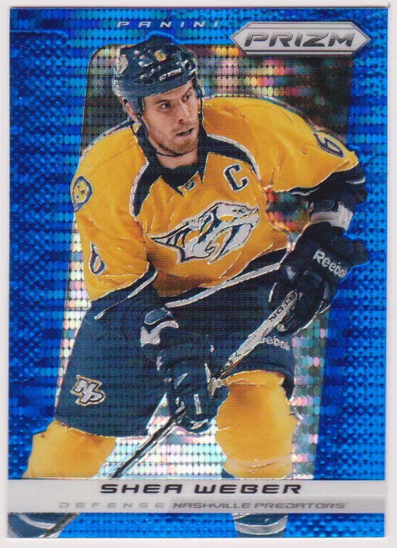 2013-14 Panini Prizm Prizms Blue Pulsar #163 Shea Weber (image for) 2013-14 Panini Prizm Prizms Blue Pulsar #163 Shea Weber