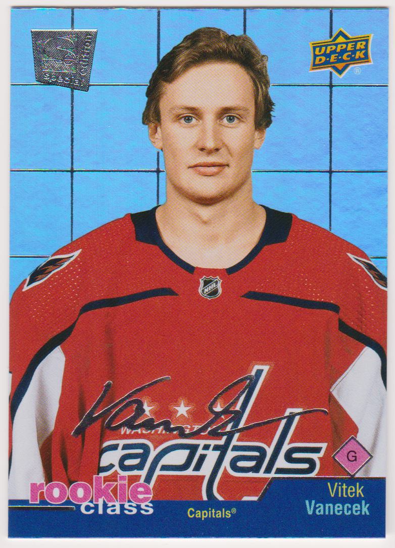 2020-21 Upper Deck Rookie Class Special Edition #RC45 Vitek Vanecek - RC Year (image for) 2020-21 Upper Deck Rookie Class Special Edition #RC45 Vitek Vanecek - RC Year