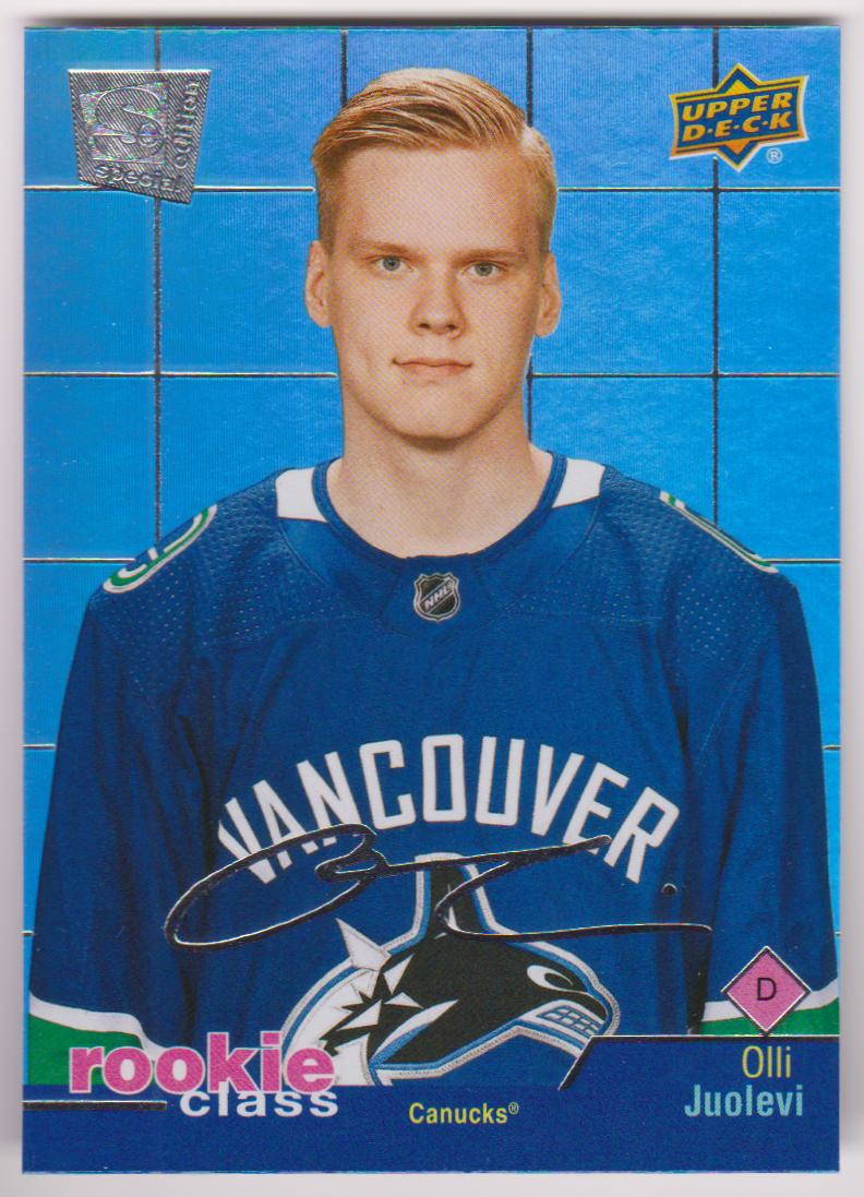 2020-21 Upper Deck Rookie Class Special Edition #RC34 Olli Juolevi - RC Year (image for) 2020-21 Upper Deck Rookie Class Special Edition #RC34 Olli Juolevi - RC Year