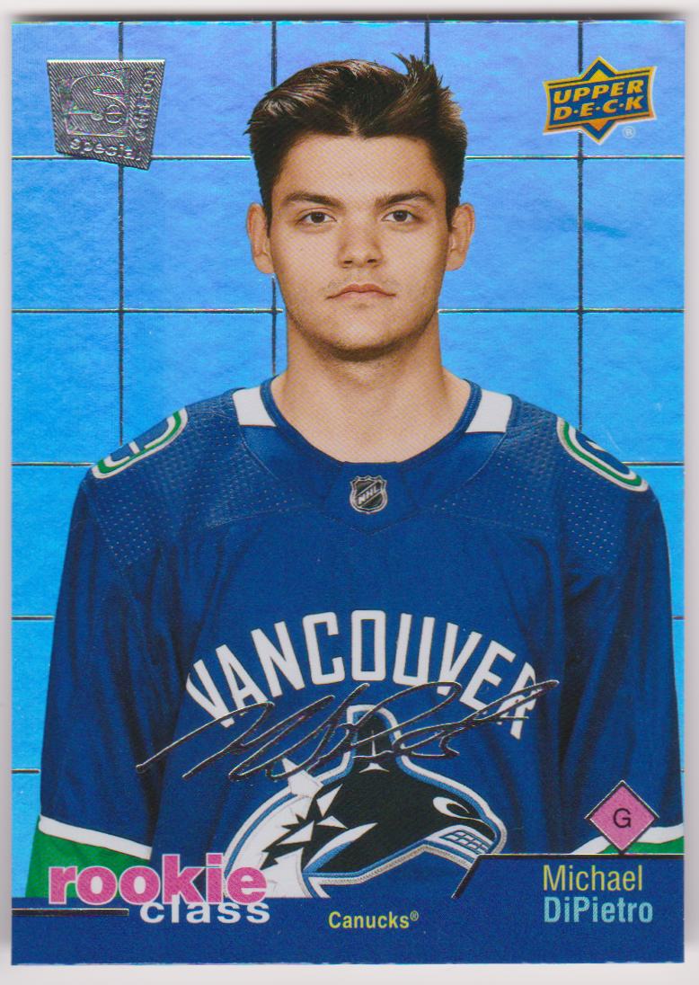 2020-21 Upper Deck Rookie Class Special Edition #RC19 Michael DiPietro - RC Year (image for) 2020-21 Upper Deck Rookie Class Special Edition #RC19 Michael DiPietro - RC Year