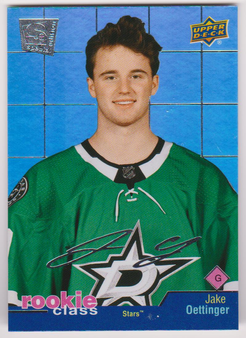 2020-21 Upper Deck Rookie Class Special Edition #RC5 Jake Oettinger - RC Year (image for) 2020-21 Upper Deck Rookie Class Special Edition #RC5 Jake Oettinger - RC Year