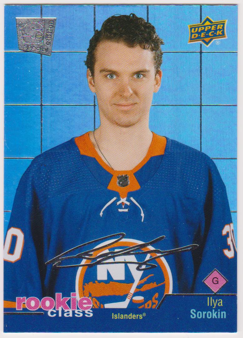 2020-21 Upper Deck Rookie Class Special Edition #RC32 Ilya Sorokin - RC Year (image for) 2020-21 Upper Deck Rookie Class Special Edition #RC32 Ilya Sorokin - RC Year