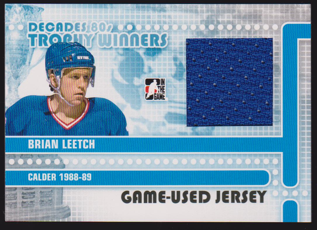 2010-11 ITG Decades 1980s Trophy Winners Jerseys Black #TWJ28 Brian Leetch - Calder 1988-89 (image for) 2010-11 ITG Decades 1980s Trophy Winners Jerseys Black #TWJ28 Brian Leetch - Calder 1988-89