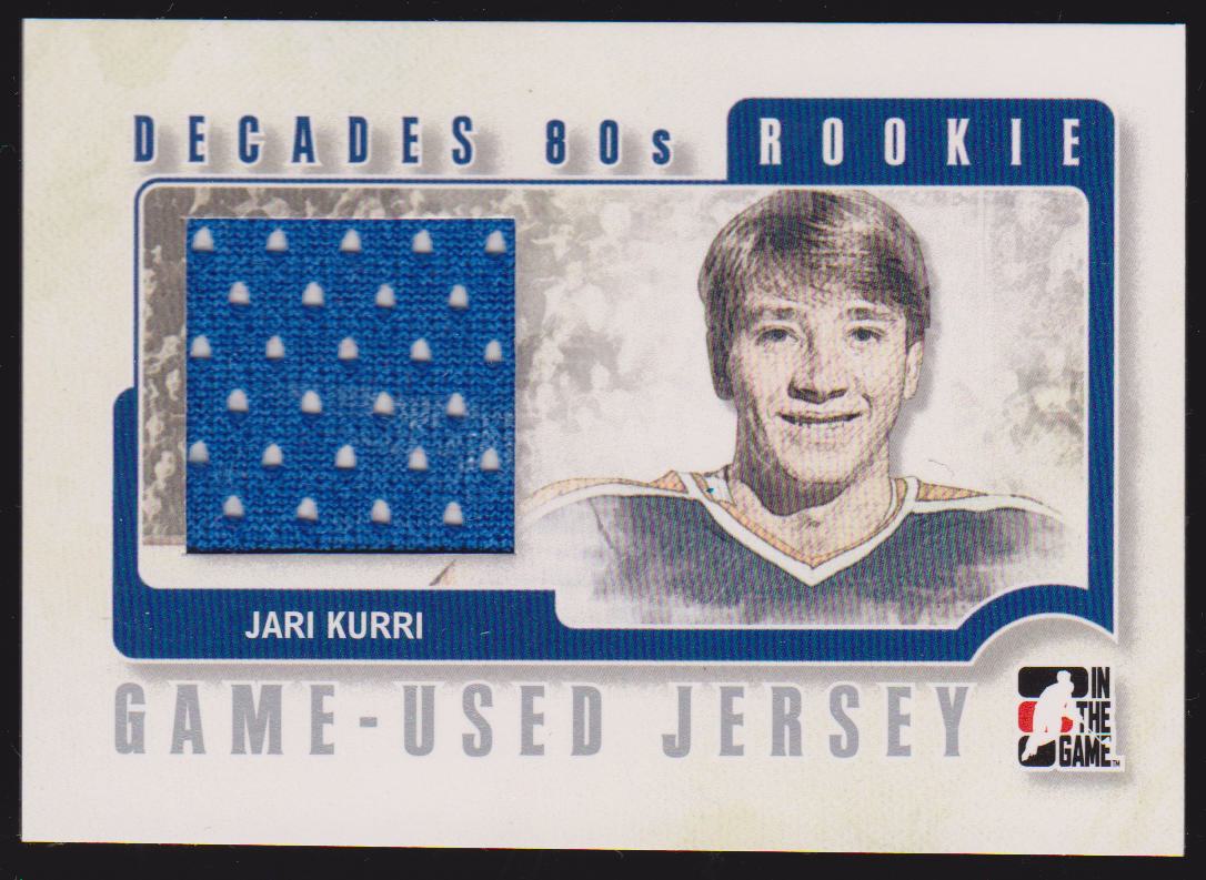2010-11 ITG Decades 1980s Rookie Jersey Silver #RJ04 Jari Kurri (image for) 2010-11 ITG Decades 1980s Rookie Jersey Silver #RJ04 Jari Kurri