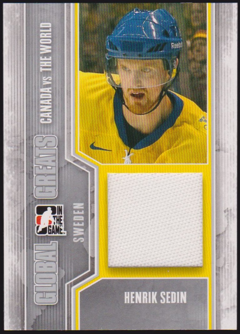 (image for) 2011-12 ITG Canada vs The World Global Greats Silver #GG21 Henrik Sedin - Jerseys