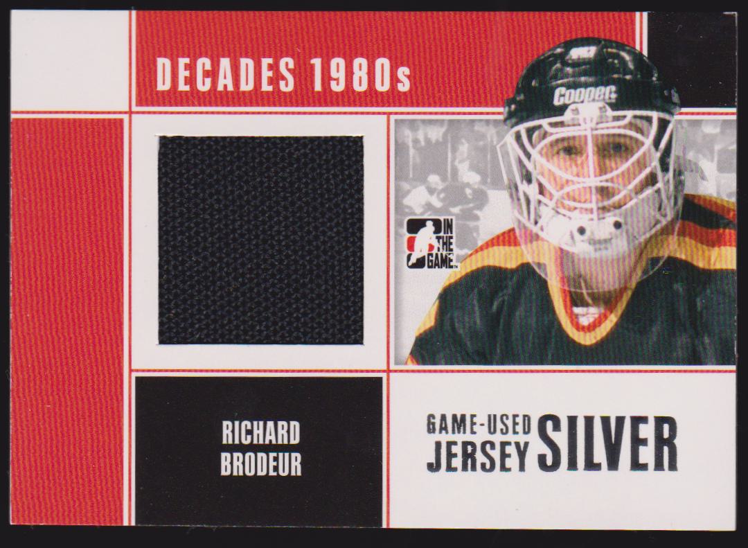 (image for) 2010-11 ITG Decades 1980s Game Used Jerseys Silver #M54 Richard Brodeur