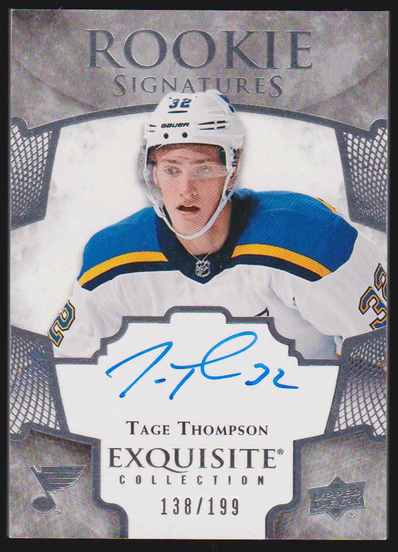 (image for) 2017-18 Exquisite Collection Rookie Signatures #ERSTT Tage Thompson