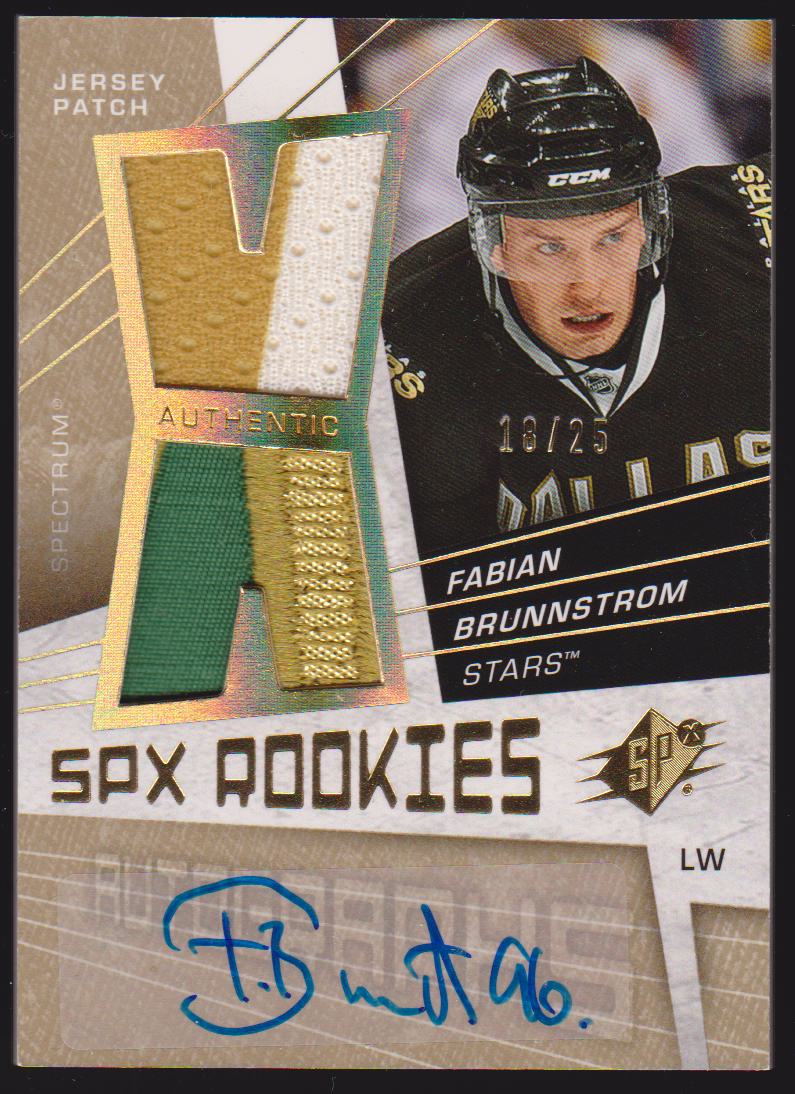 2008-09 SPx Spectrum #169 Fabian Brunnstrom Jerseys/Auto RC Year 18/25 (image for) 2008-09 SPx Spectrum #169 Fabian Brunnstrom Jerseys/Auto RC Year 18/25