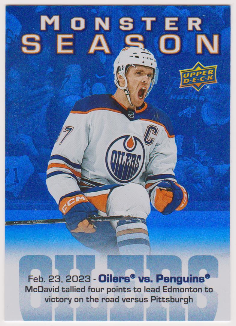 2023-24 Upper Deck Monster Season #MS59 Connor McDavid (image for) 2023-24 Upper Deck Monster Season #MS59 Connor McDavid