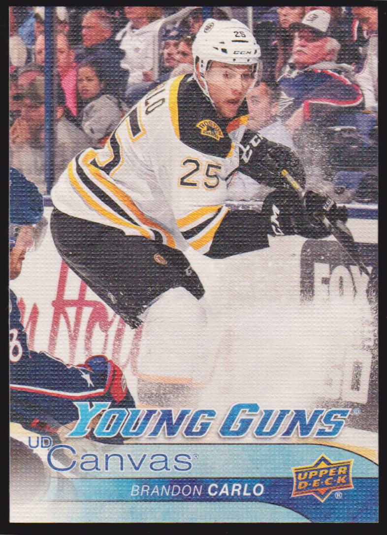 2016-17 Upper Deck Canvas #C97 Brandon Carlo YG - RC Year (image for) 2016-17 Upper Deck Canvas #C97 Brandon Carlo YG - RC Year