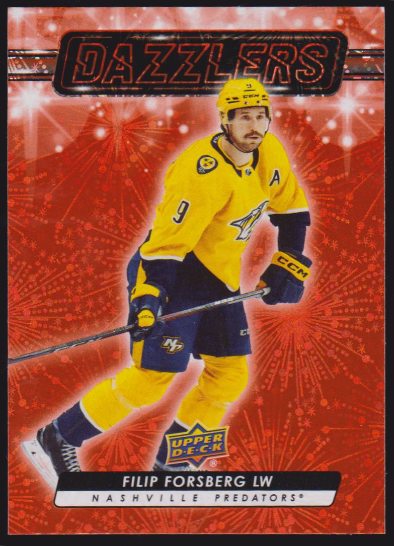 2023-24 Upper Deck Dazzlers Orange #DZ81 Filip Forsberg (image for) 2023-24 Upper Deck Dazzlers Orange #DZ81 Filip Forsberg