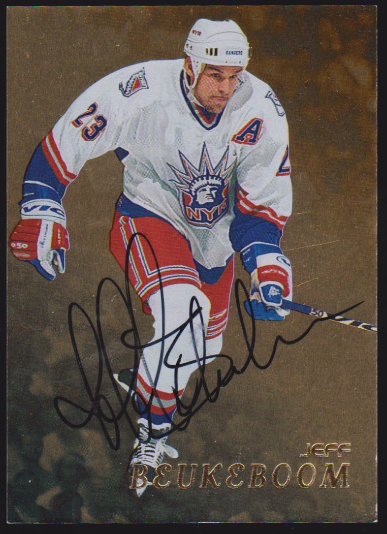 1998-99 Be A Player Autographs Gold #242 Jeff Beukeboom (image for) 1998-99 Be A Player Autographs Gold #242 Jeff Beukeboom