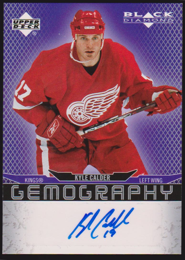 2007-08 Black Diamond Gemography #GKC Kyle Calder AUTO (image for) 2007-08 Black Diamond Gemography #GKC Kyle Calder AUTO