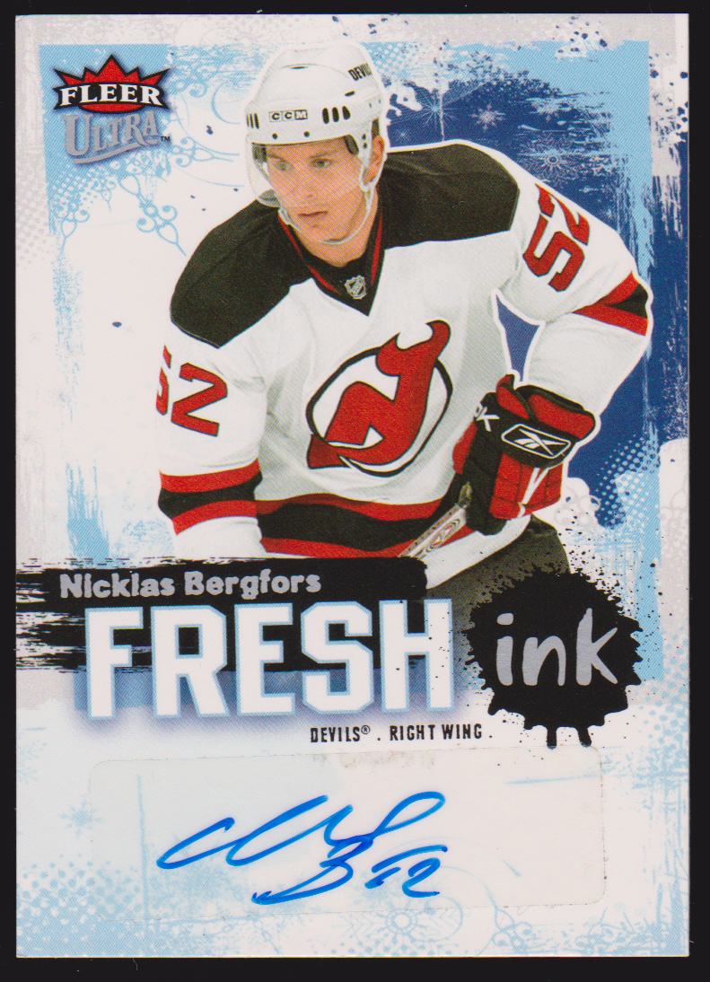 2008-09 Ultra Fresh Ink #FINI Nicklas Bergfors - AUTO (image for) 2008-09 Ultra Fresh Ink #FINI Nicklas Bergfors - AUTO