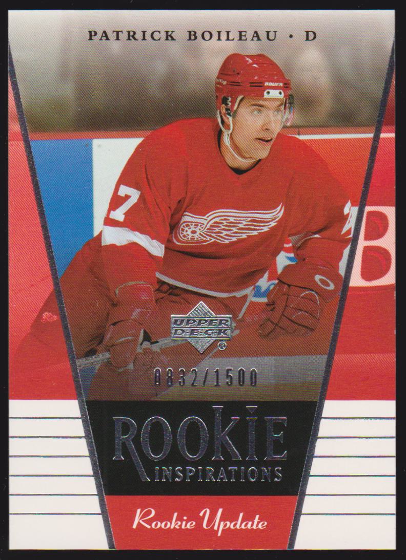 2002-03 Upper Deck Rookie Update #120 Patrick Boileau RC - 0832/1500 (image for) 2002-03 Upper Deck Rookie Update #120 Patrick Boileau RC - 0832/1500