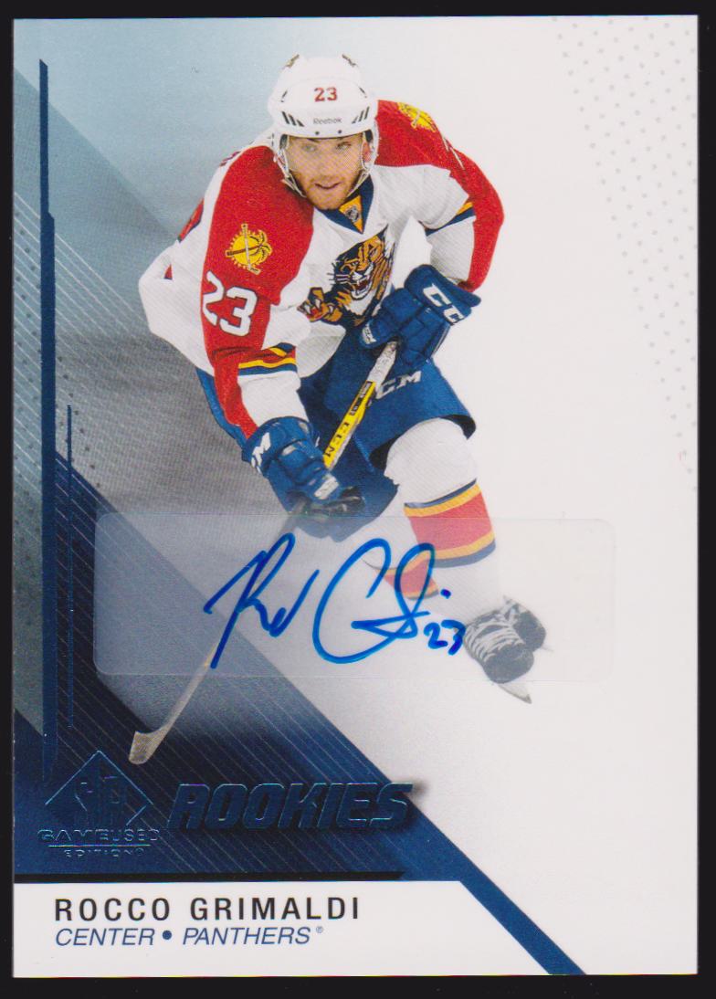 2014-15 SP Game Used Autographs Blue #157 Rocco Grimaldi - RC Year (image for) 2014-15 SP Game Used Autographs Blue #157 Rocco Grimaldi - RC Year