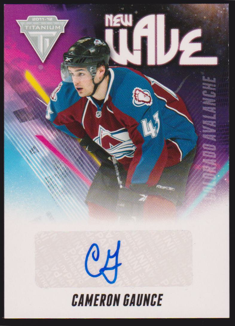2011-12 Panini Titanium New Wave Autographs #47 Cameron Gaunce (image for) 2011-12 Panini Titanium New Wave Autographs #47 Cameron Gaunce