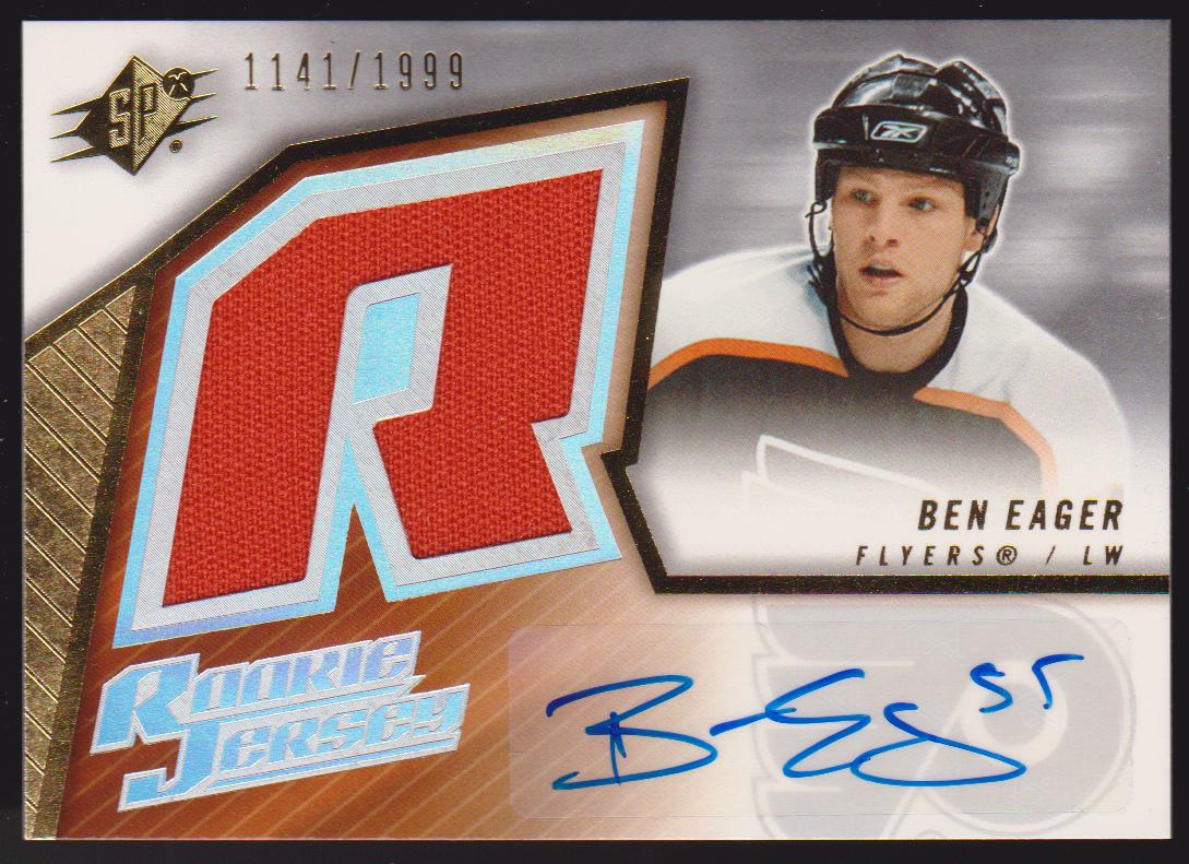 2005-06 SPx #238 Ben Eager Jerseys AUTO RC 1141/1999 (image for) 2005-06 SPx #238 Ben Eager Jerseys AUTO RC 1141/1999