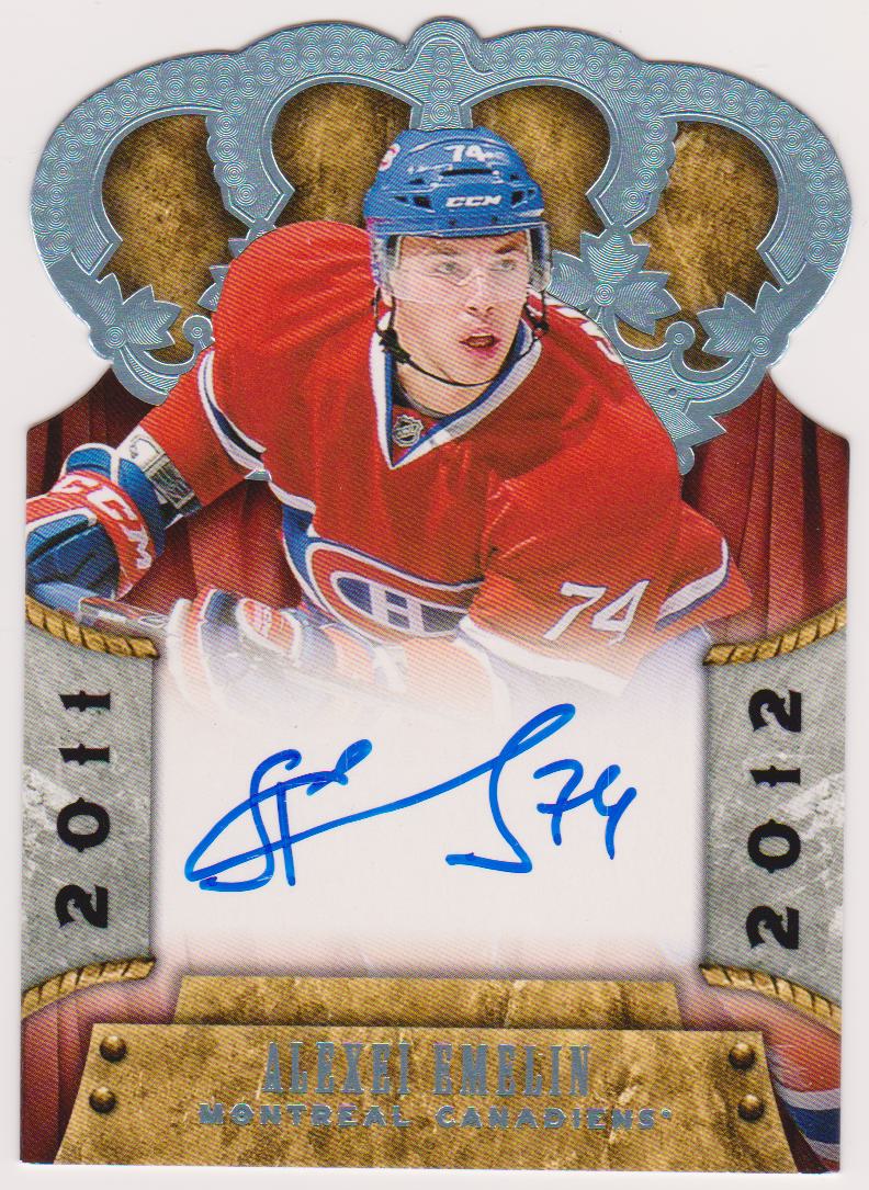 2011-12 Crown Royale #154 Alexei Emelin AUTO RC (image for) 2011-12 Crown Royale #154 Alexei Emelin AUTO RC